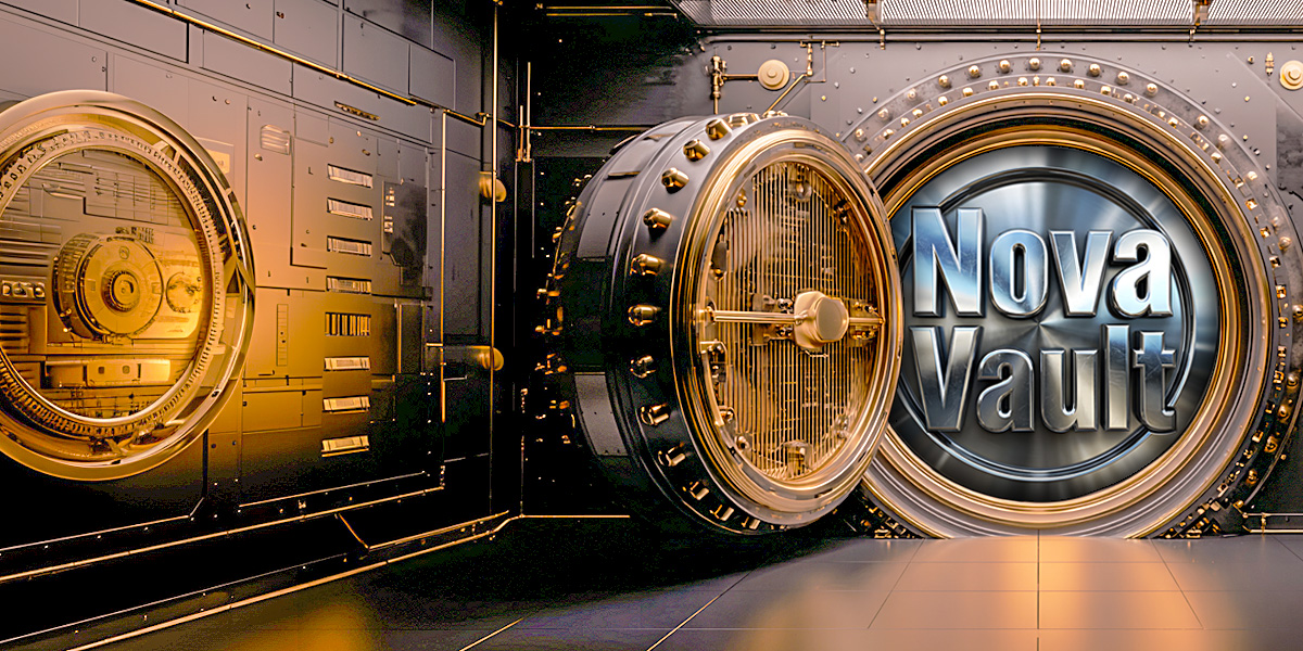 NovaVault abstract header background